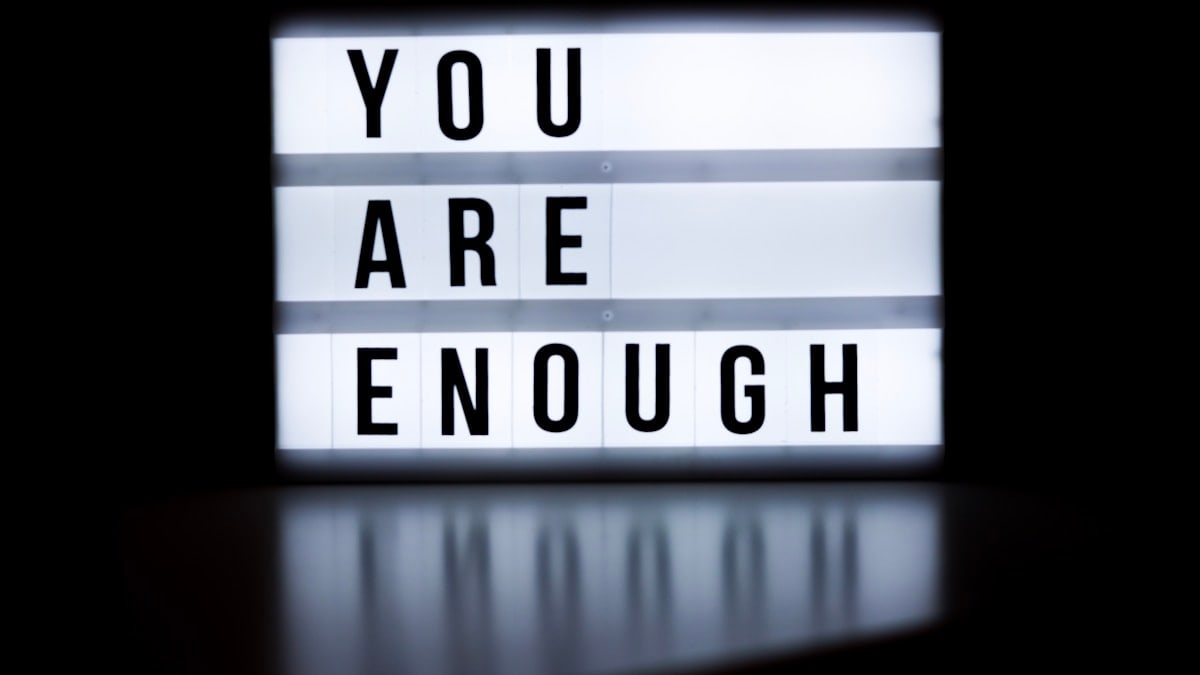 you are enough text
